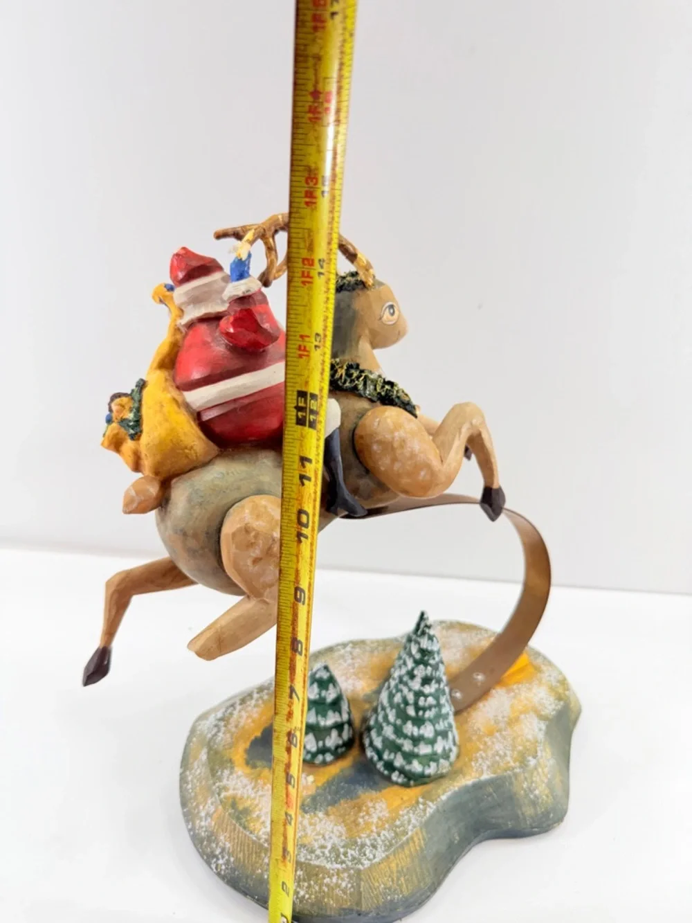 1950‎ Dept 56 Santa Riding Rudolph Whimsical Retired - Large Figurine Rare 14.5”